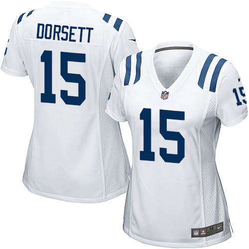 Women's Game Phillip Dorsett Nike Jersey White Road - #15 NFL Indianapolis Colts